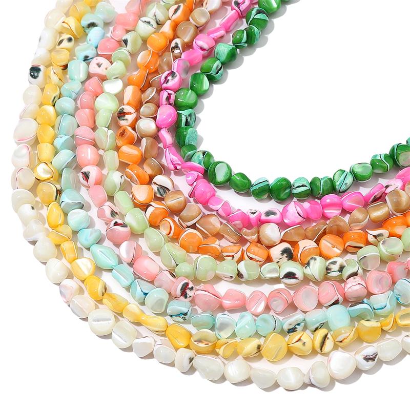 55Pcs Natural Colored Horseshoe Snail Irregular Leather Small Stone Beads For DIY Necklace Bracelet Earrings Jewelry Making