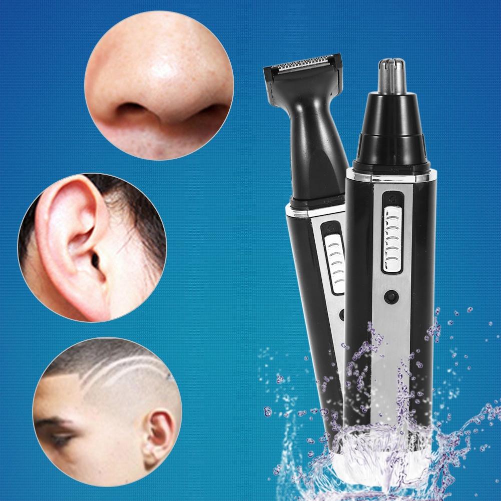 2 In 1 Rechargeable Multifunctional Electric Nose Ear Hair Trimmer Face Care Clipper Shaver