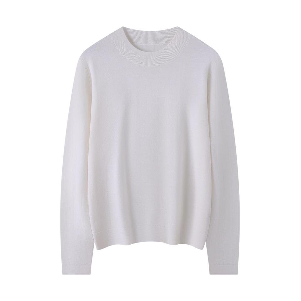 2026 Leka Sha 100% Washable Wool Round Neck Pullover Sweater