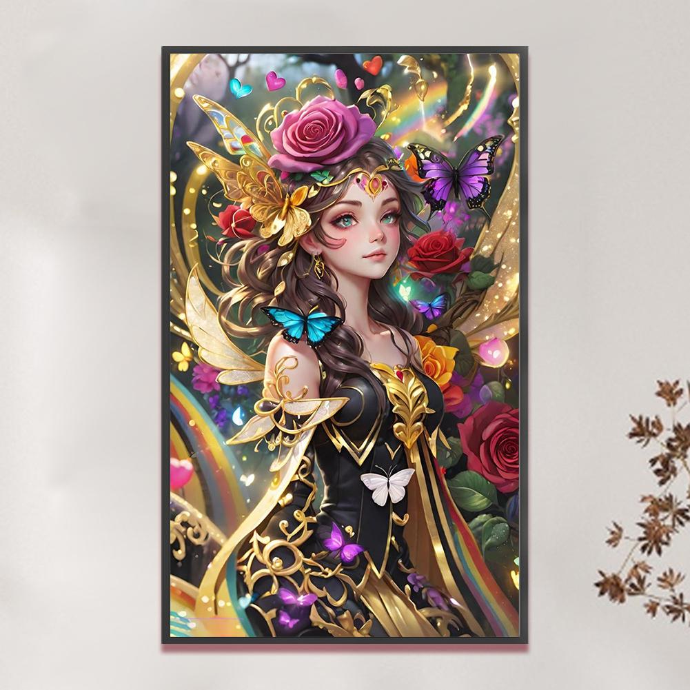 Bordado completo Eco-algodão Linha 14CT Impresso Menina Ponto Cruz Kit Arte