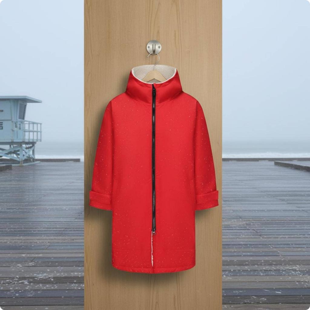Hooded Changing Robe Warm Surf Poncho Thick Windproof