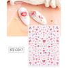 Nail Art Sticker Lovely Cute PET Valentine Heart Shaped Nail Art Tips Decoration for Couple