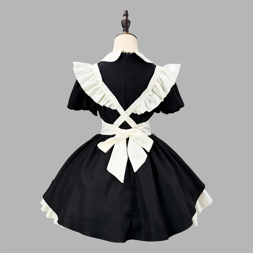 Japanese Anime Cosplay Maid Costume With Ruffle Edge For Girls And Teens