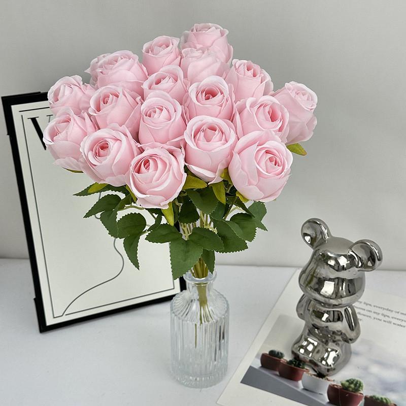 Elegant Flower Rose With Silk Texture For Wedding Photography Home Decor