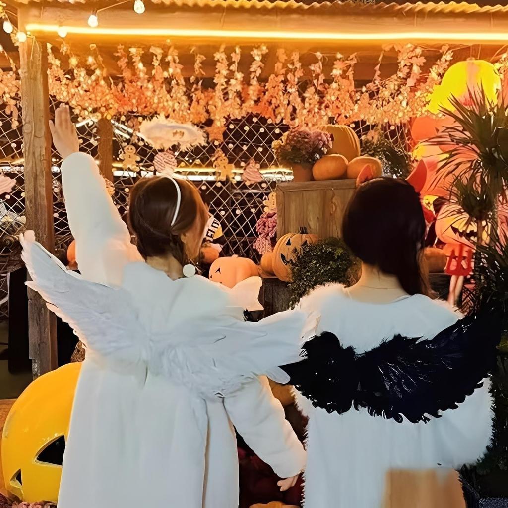 Gitvirgo Angel Devil Costume Angel Cosplay Halloween Cute Artificial Angel Wings for Sleeping for Children and Adults Wings, Wings, Accessories,