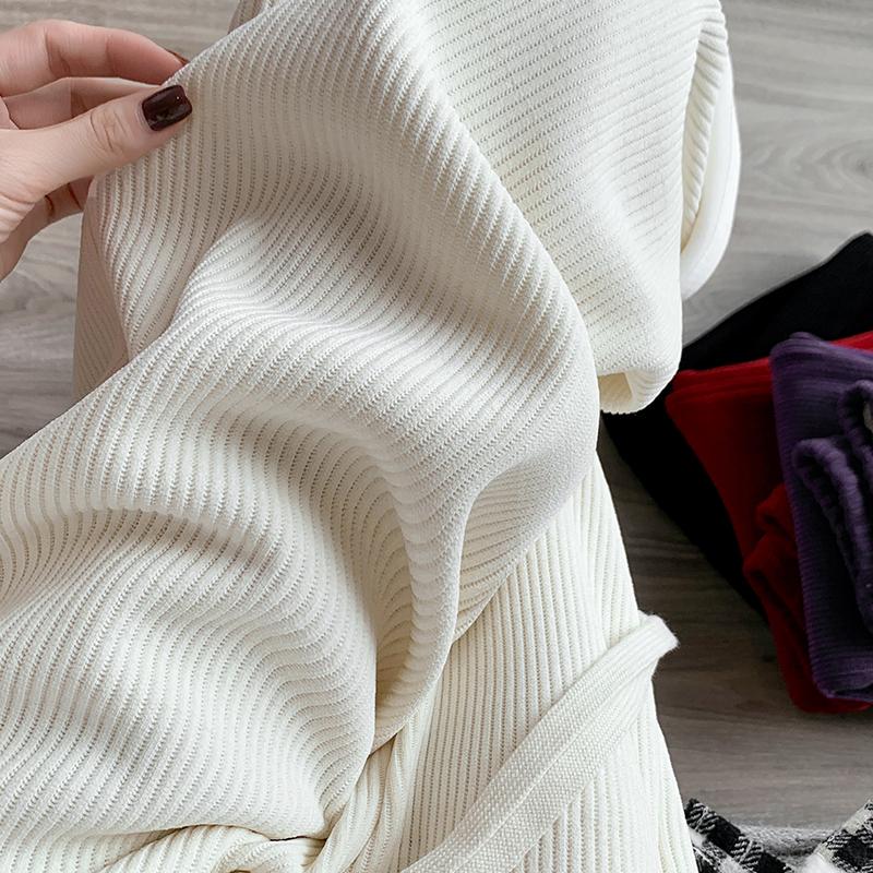 Autumn Straight Casual Loose Wide Leg Pants Women Fashion Winter High Waist Velvet Chenille Pants Ladies Elegant Drawstring Corduroy Trousers 25697