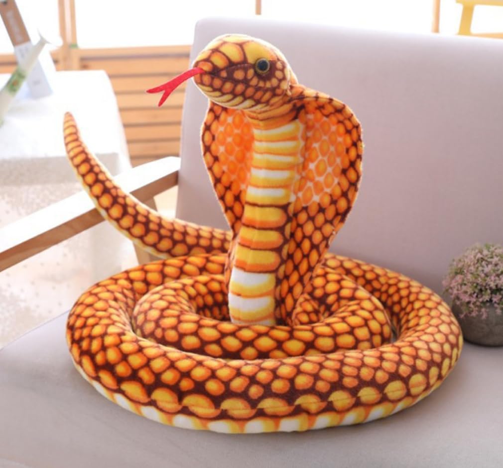 

Змея Кобра Подушка для тела Плюшевая игрушка Милое Реалистичное Животное Подушка для сна Рептилия Розыгрыш Принадлежности для мероприятий и вечеринок Подарок на Хэллоуин Милая Моэ Инстаграм Змея зелёный