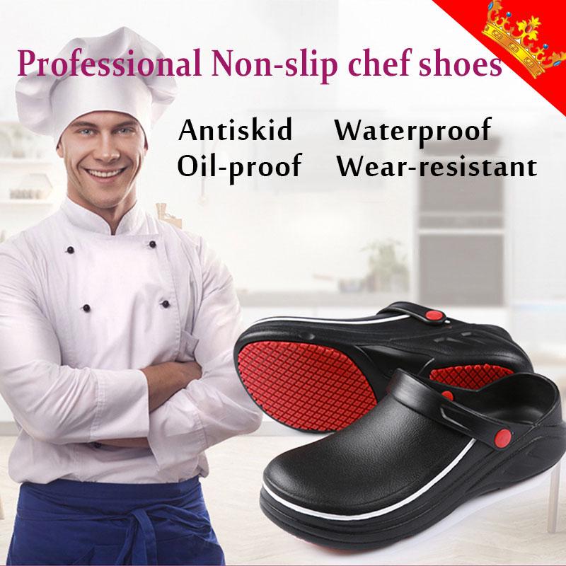 36-45 Unisex EVA Antiscivolo Impermeabile Resistente all'Olio Scarpe da Chef da Cucina Pantofole da Hotel Sandali da Lavoro Calzature