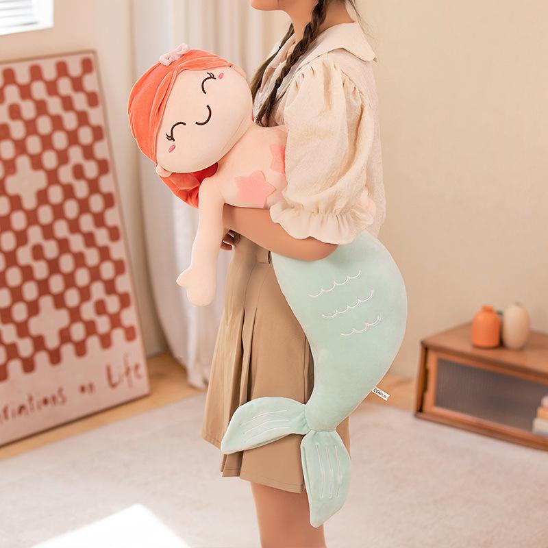 Mermaid Pillow Doll Princess Plush Toy Ragdoll Children Gift Girl Doll Comfort Rag Doll
