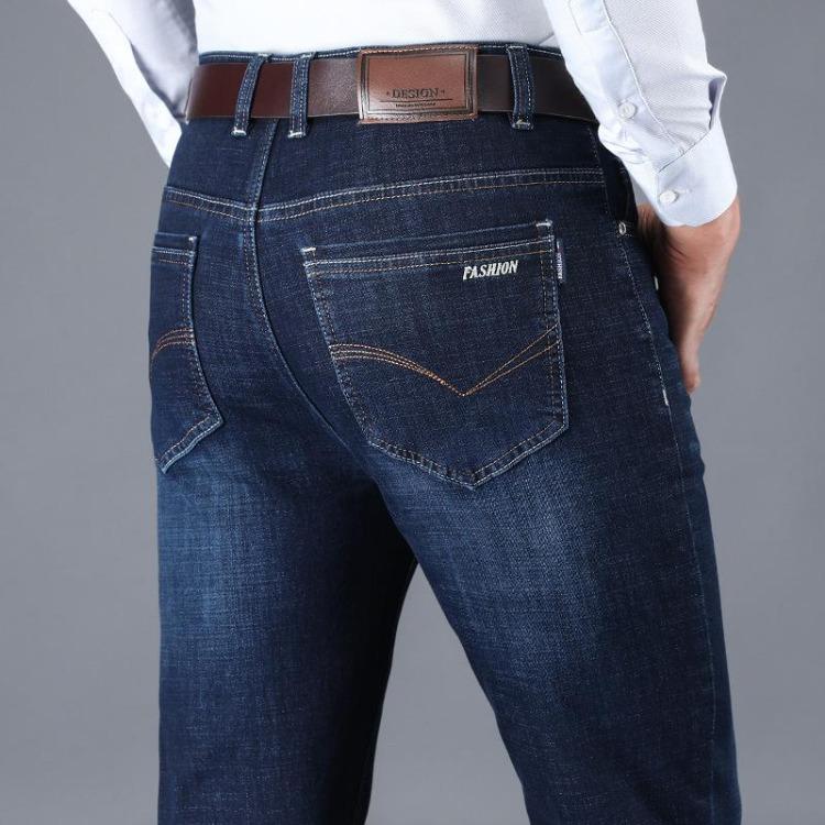 Men s High Waisted Stretch Jeans Soft Straight Leg Pants 28