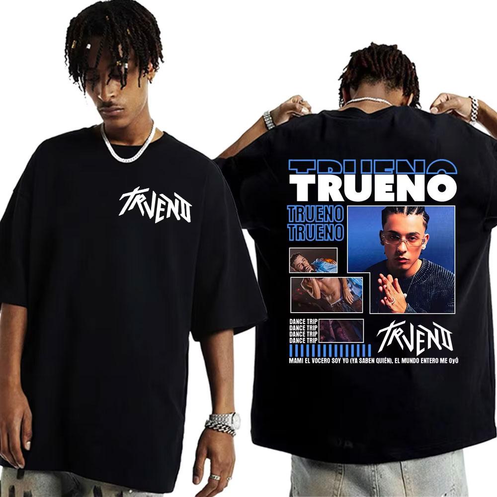 Rapper Trueno Album Tour Merch T-Shirt Herren Damen Kleidung Mode Kurzarm T-Shirt Streetwear Baumwolle Lockere T-Shirts Unisex