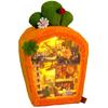Moin Moin Dollhouse Miniature DIY Kit Set, Fluffy Animals, Carrot, Orange, Rabbit, Two-Story, Palm-Sized, Beginner-Friendly, Interior Design, LED Ligh