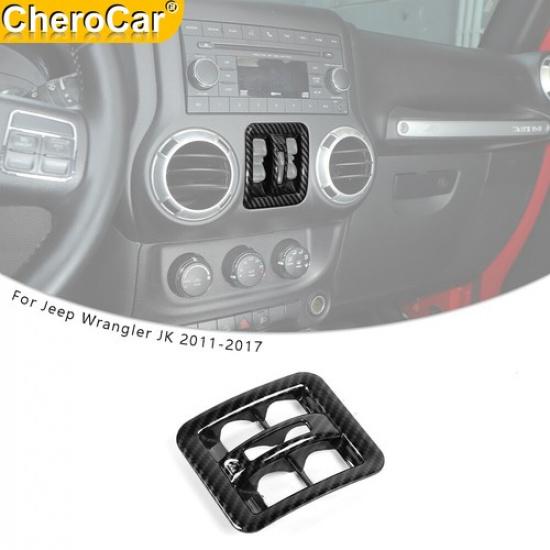 Carbon Fiber ABS Window Lift Switch Panel Cover Trim For Jeep Wrangler JK 11-17