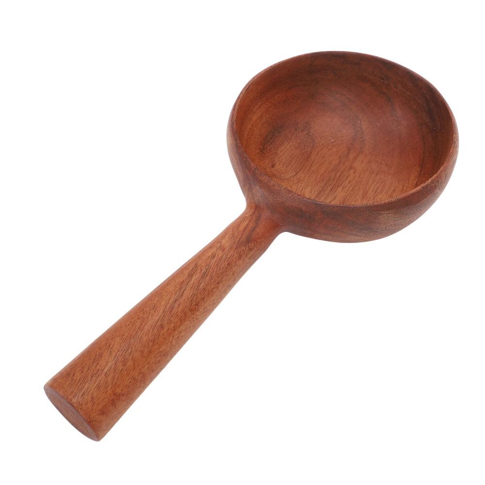 Solid Wood Wooden Ladle Multifunctional Wooden Serving Spoon Tablespoon Wooden Water Ladle  Cooking