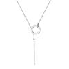 INS Simple Style Long Pendant Necklace for Women Romantic 925 Sterling Silver Gold Color Silver Color Gifts thdaFine Jewelry
