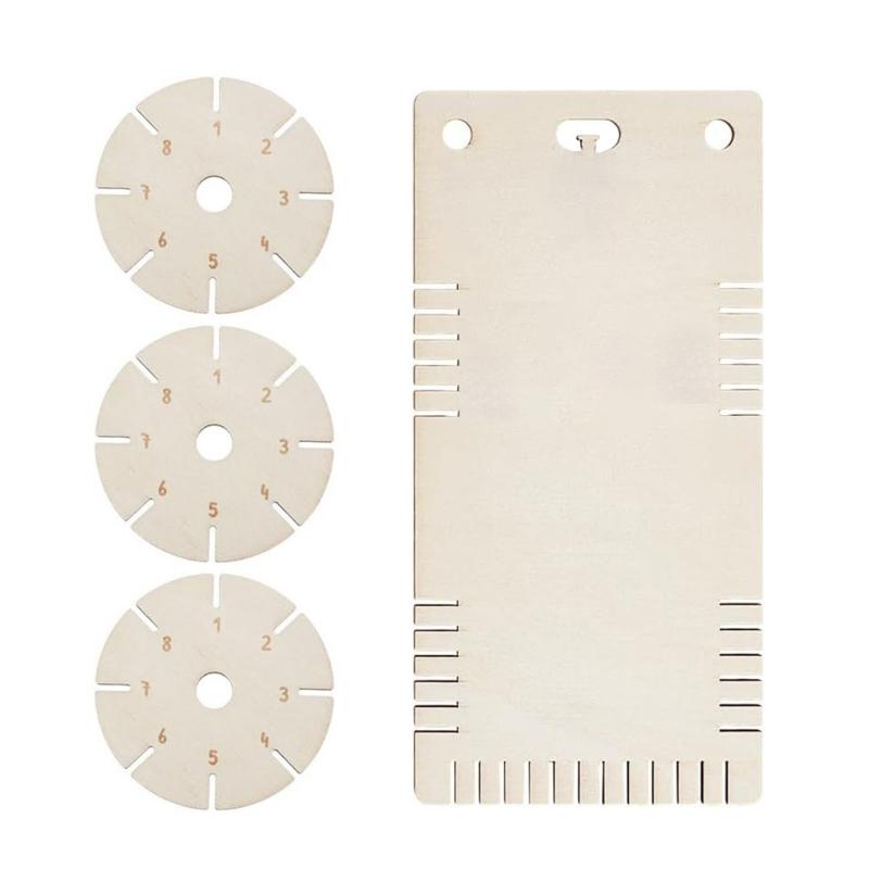 

Round Wood Craft Weaving Disk for Household Bracelets Safe Fashion Accessory 1
