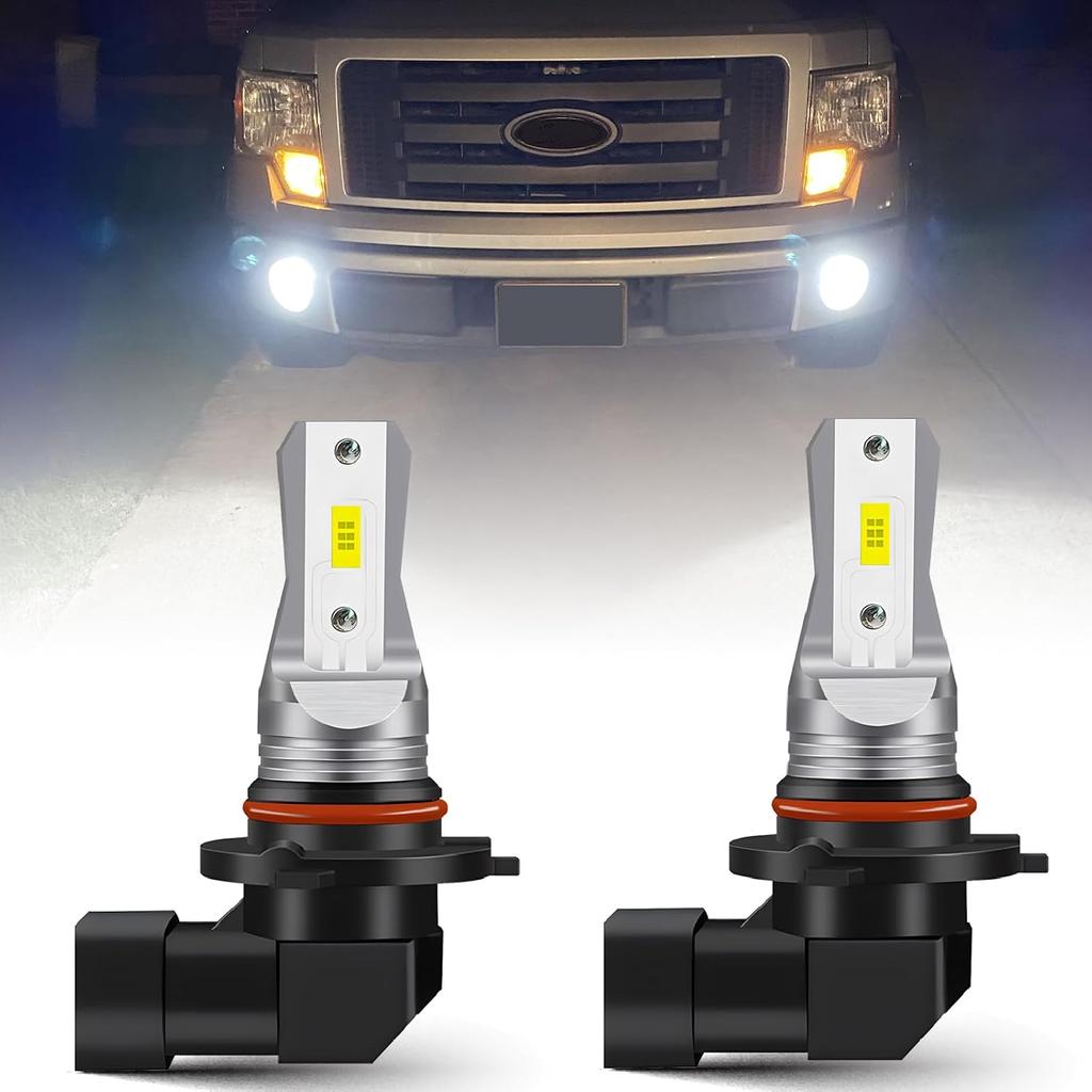 2504 PSX24W LED Fog Light Bulbs or DRL 10000LM Super Bright 6000K Xenon White 12276 Fog Lights Bulb Replacement for Cars, Play and Plug (Pack of 2)