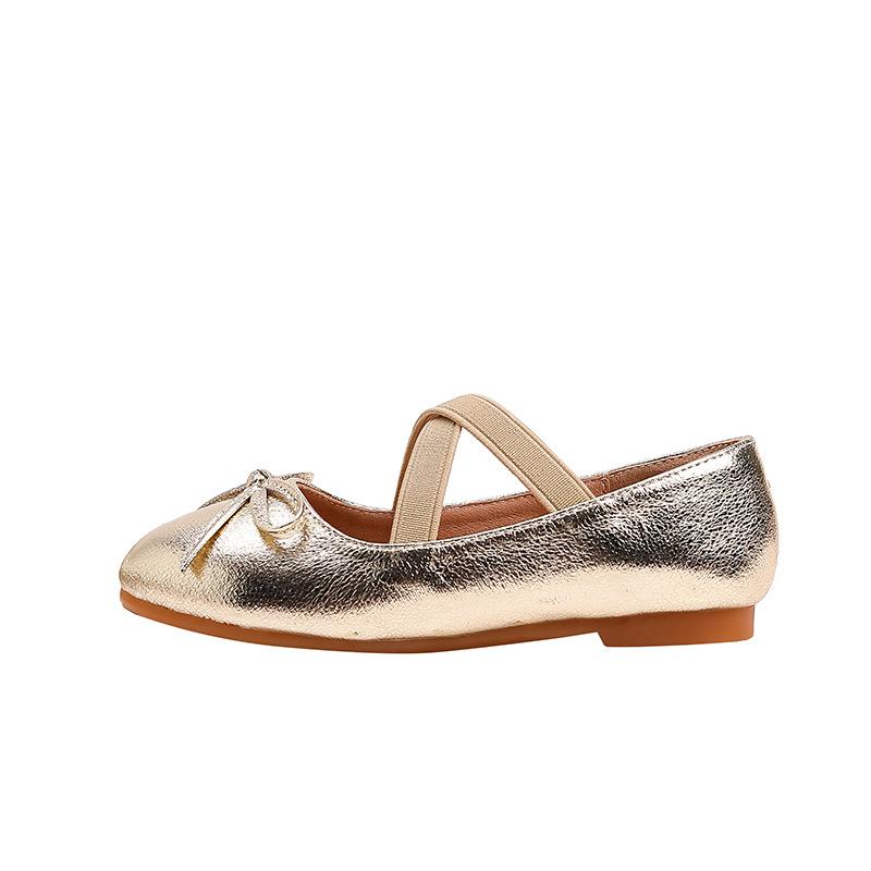 

Directly supplied cross-border girls shoes, children s princess leather shoes, performance and runway dance shoes, formal princess loafers 35 золотий