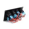 Weatherproof 6 Way 12V Push Button Panel With Illuminated Battery Display For Automobile Boat Trailer