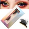 1 Pair Of Colored Eyeshadow False Eyelashes Lazy Self-Adhesive Natural Thick Curled Eyelashes