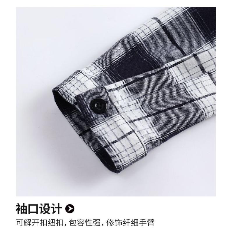 Women's Spring and Autumn 2025 New Stitched Hooded Button Lace Plaid Fashion Versatile Casual Long Sleeve Shirt