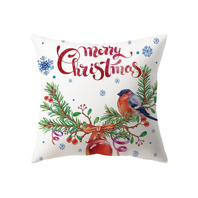 Christmas Theme Winter Christmas Atmosphere Printing Pattern Cushion Cover Home Living Room Sofa Decoration Pillow Pillow Cover
