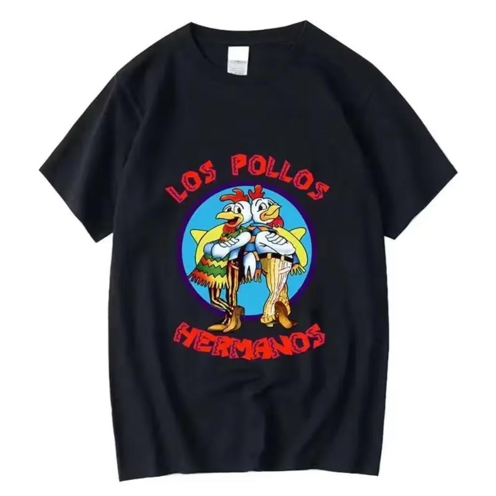 XIN YI Men's High Quality T-shirt100%cotton Breaking Bad LOS POLLOS Chicken Brothers Printed Casual Funny Tshirt Male Tee Shirts