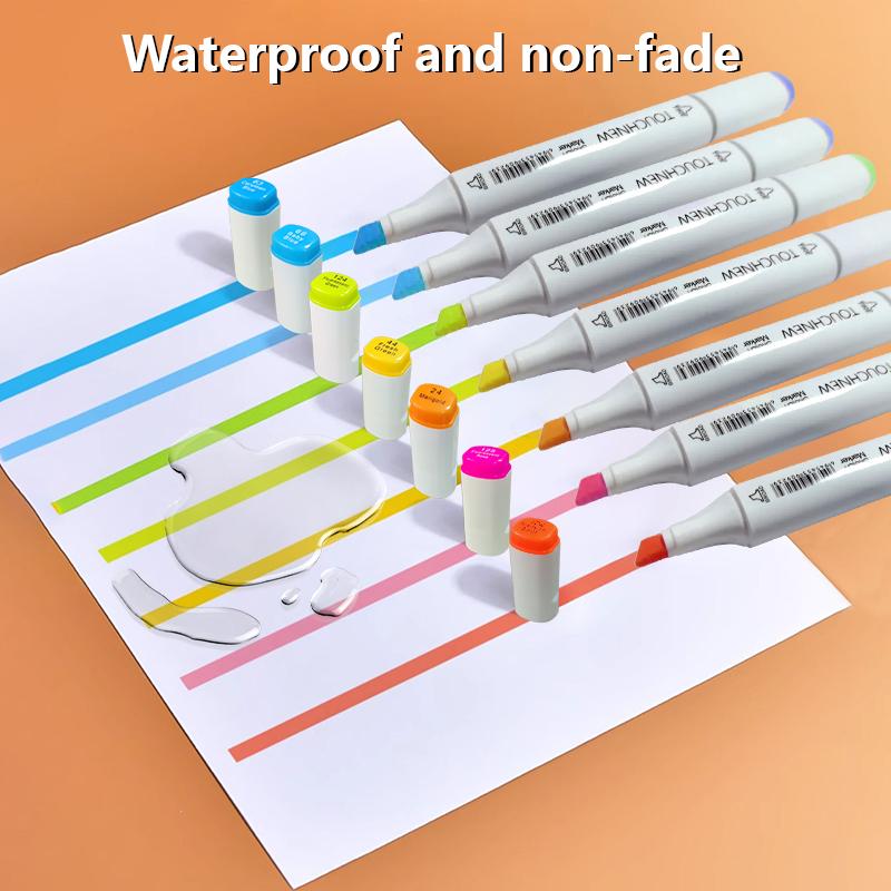 40/60/80/168 Farben Alkoholmarker Set Doppelspitzen Permanent Kunstmarker Stift zum Ausmalen Malen Skizzieren und Zeichnen