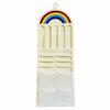 Multifunctional Hairpin Display Rack Large Capacity Wall-mounted Hanging Headband Holder with Mesh Pockets Rainbow Design