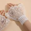 Pleated Elastic Sleeve Cuffs Double Layer Horn Cuffs Decoration Lace Sleeve  Women's Daily Wear