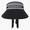 Munsingwear Women Wide Brim Ribbon Visor Black Mr322lcp81