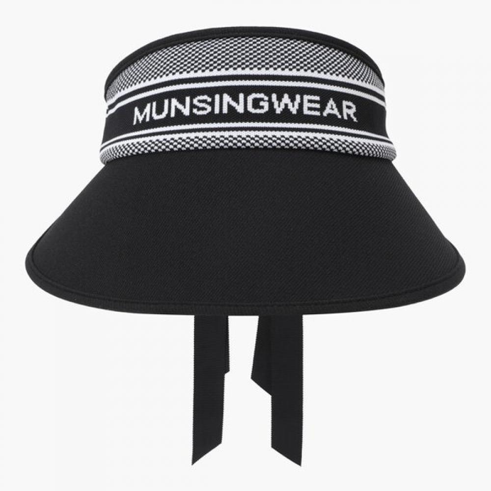Munsingwear Women Wide Brim Ribbon Visor Black Mr322lcp81