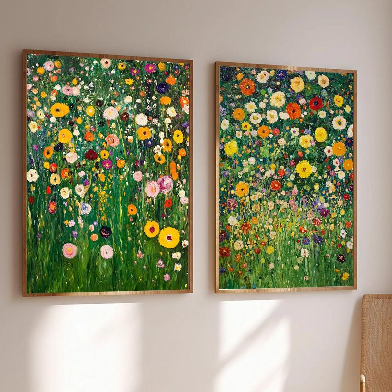 Floral Garden Village Night Tree Gustav Klimt Exhibition Poster Canvas Painting Print Wall for Living Room Home Decor Cuadros