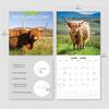 Red Robin 2026 Highland Cows Monthly Wall Calendar | 12" x 24" Open | Premium Thick & Sturdy Paper | Hangable 12 Month Calendar | Lined Notes & To Do
