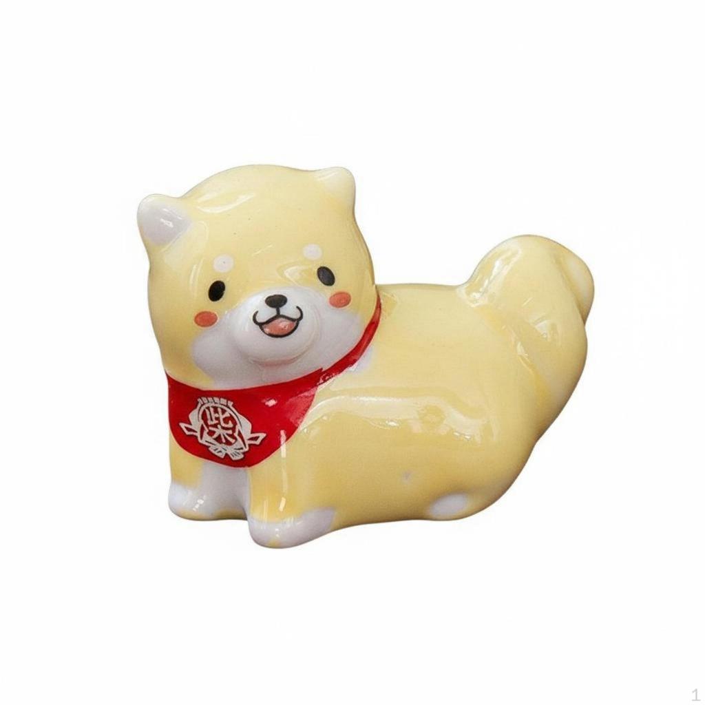 Japanese Dog Chopstick Rest Creative Gift Pup Holder Smooth Glaze Finish Cute