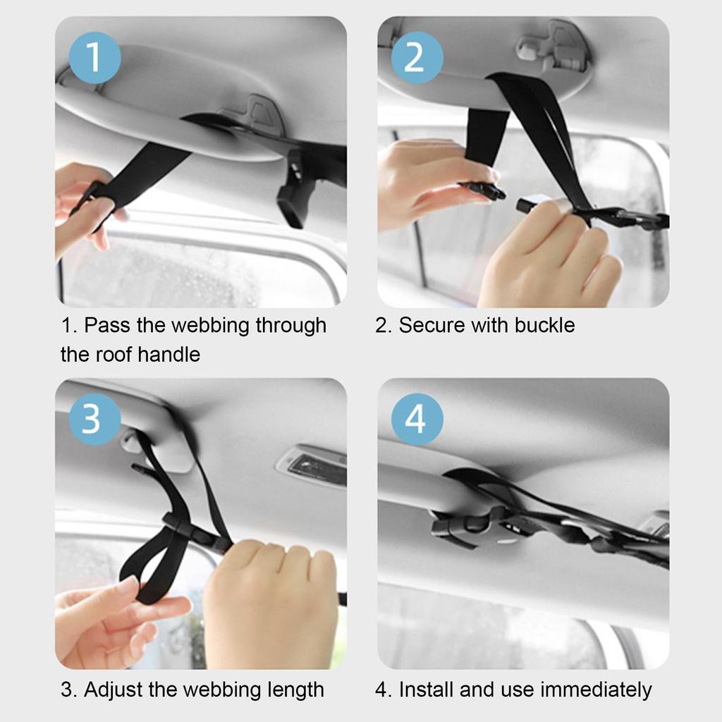 Car Clothes Hanger Auto Clothing Hanger Vehicle Laundry Line For Road Trips Outdoor Enthusiasts Camping Beach Business Sedans