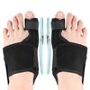 Bunion Corrector Adjustable Splint for Big Toe Alignment Pain Relief Day Night Use Black 1 Pair