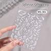 Elegant Ballet Silk Ribbon Nail Stickers with Pearls & Rhinestones - 2025 New Style