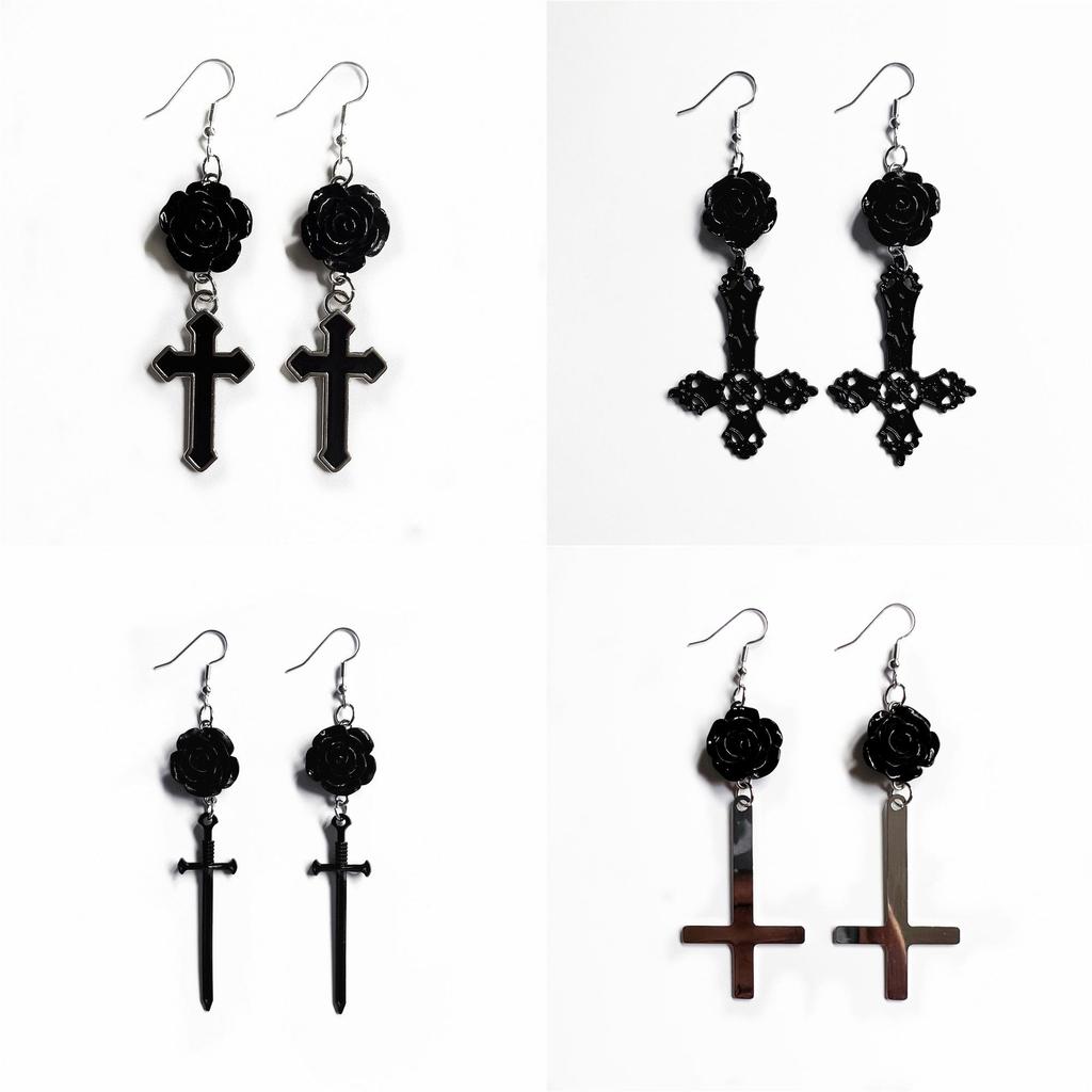 Dark Fashion Rose And Snake Animal Jewelry With Alloy Material For Womens Gothic Style