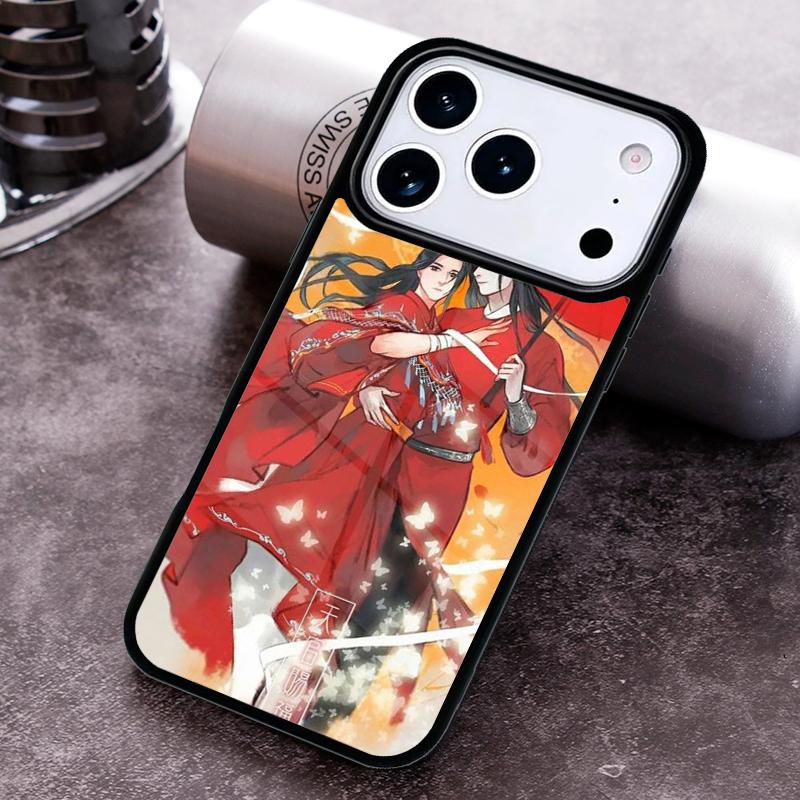 Chinese Style Tian Guan Ci Fu Phone Case For iPhone 17 16 15 14 13 12 11 Pro Max Plus 17Air Soft Silicone Cover