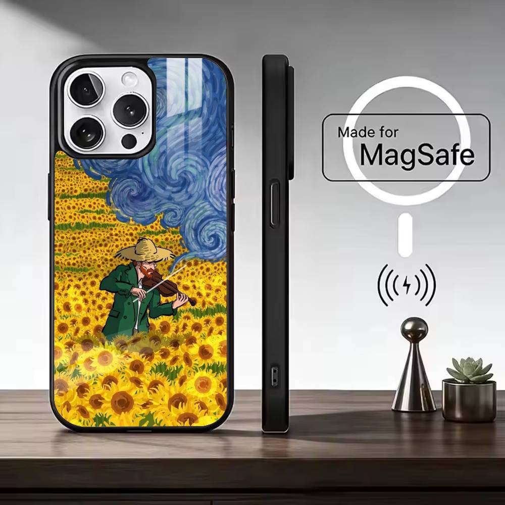 

R-Renaissance art Painting For Magsafe Phone Case for iPhone 17 16 15 14 13 12 11 Series Wireless Charging iPhone16ProMax