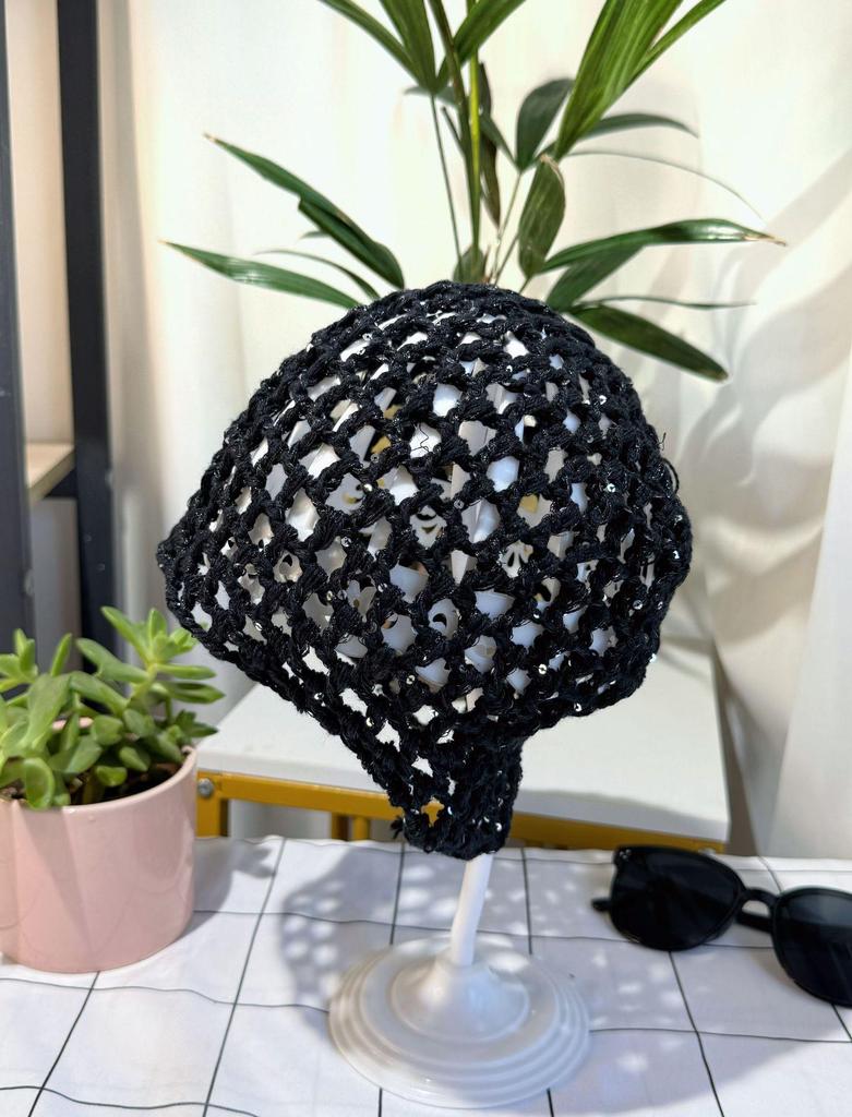 Damen Retro Handgefertigt Japanische Strick Slouchy Mütze