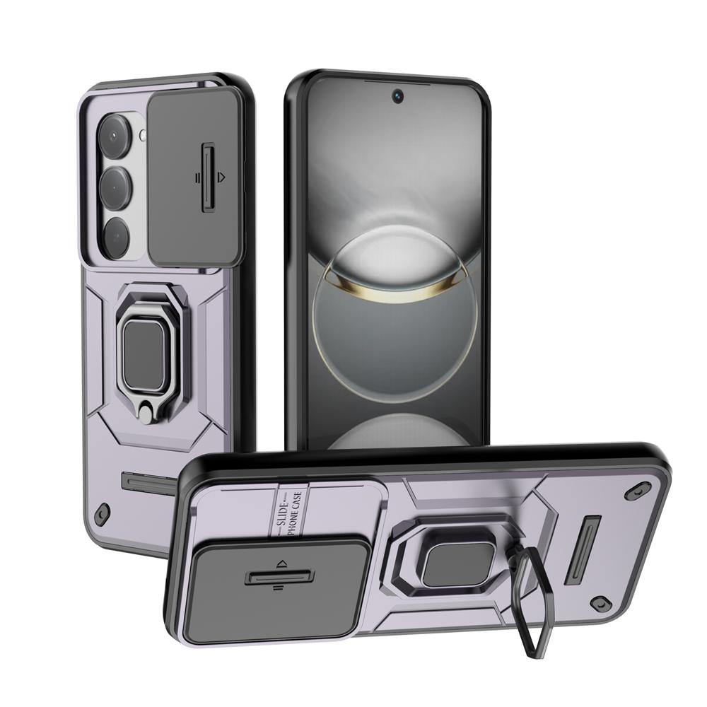 

Для Xiaomi Redmi 15 5G Чехол Магнитный Держатель-Кольцо Бронированный Чехол для Телефона для Redmy 15 Redmi15 5G Сдвижная Защита Камеры Задняя Крышка For Redmi 15 5G фиолетовый