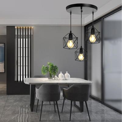 Retro Endüstriyel Loft LED Sarkıt E27 Soket Kolye Işıkları Alüminyum Yemek Odası Kolye Işıkları Mutfak Asılı Lambalar