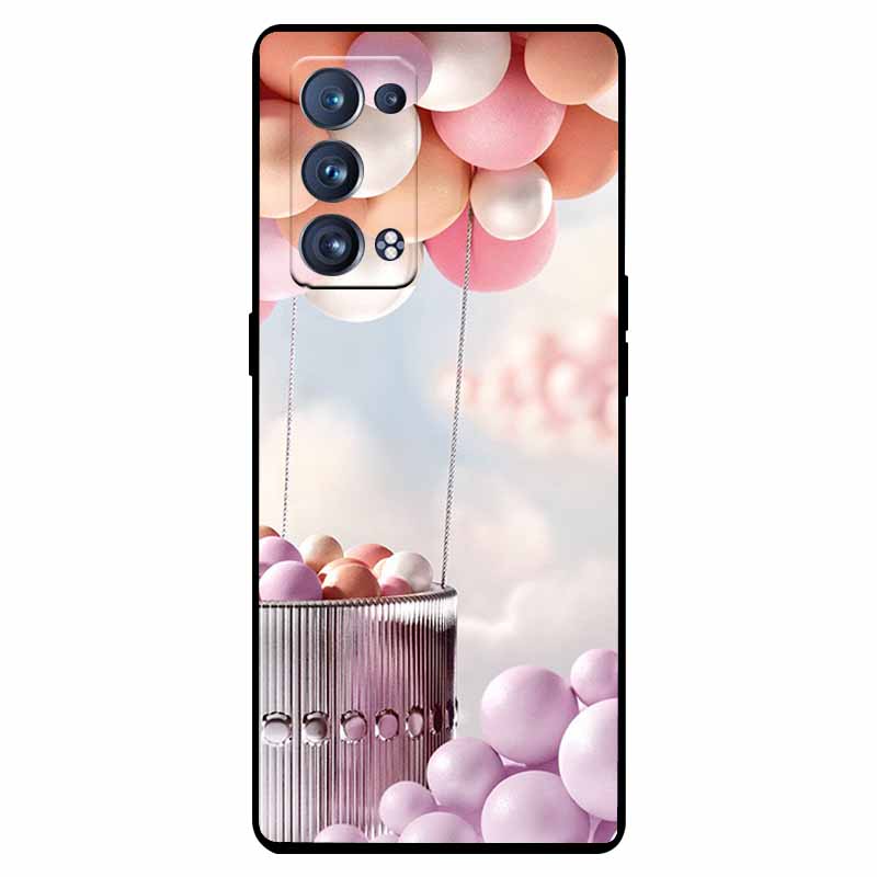 For Oppo Reno 6 Pro 5G Case Snapdragon Shockproof Soft Silicone TPU Back Cover For Oppo Reno 6 Pro CPH2247 Phone Cases Cute Capa