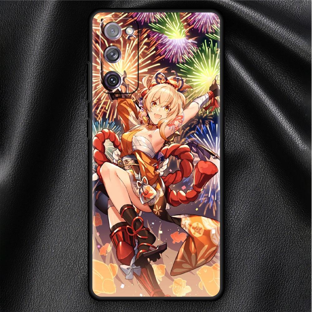 Hülle für Samsung Galaxy S20 FE S22 Ultra S21 Plus Luxus-Softphone-Hülle S10 S9 S8 S10e S7 Silikon Funda Mädchen Genshin Impact