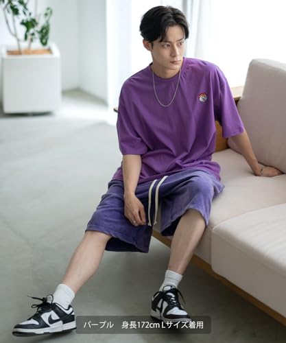 IMPROMES Casual SIDEWAYSTANCE Embroidered Fire Dice Short Sleeve T-Shirt, Men's, Black