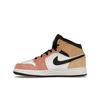 Air Jordan AJ1 Mid GS Youth White Orange Gold DX4365-800