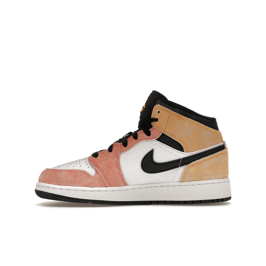 Air Jordan AJ1 Mid GS Youth White Orange Gold DX4365-800