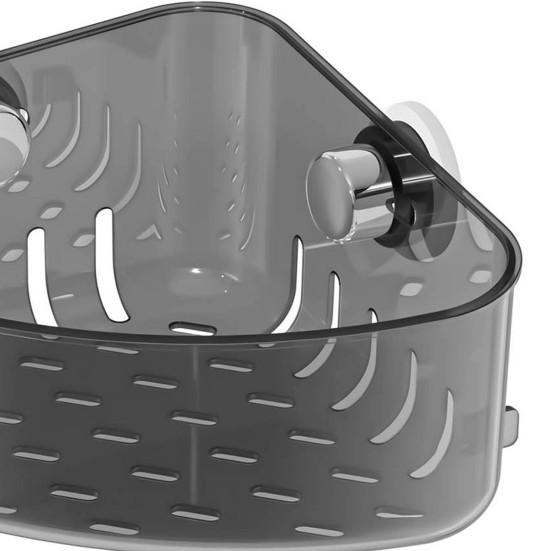 Suction Cup Sink Corner Rack Large Capacity Strong Load-bearing Easy To Install Multifunctional Kitchen Sink Caddy Organizer